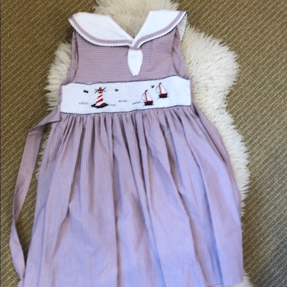 Red white blue girls dress